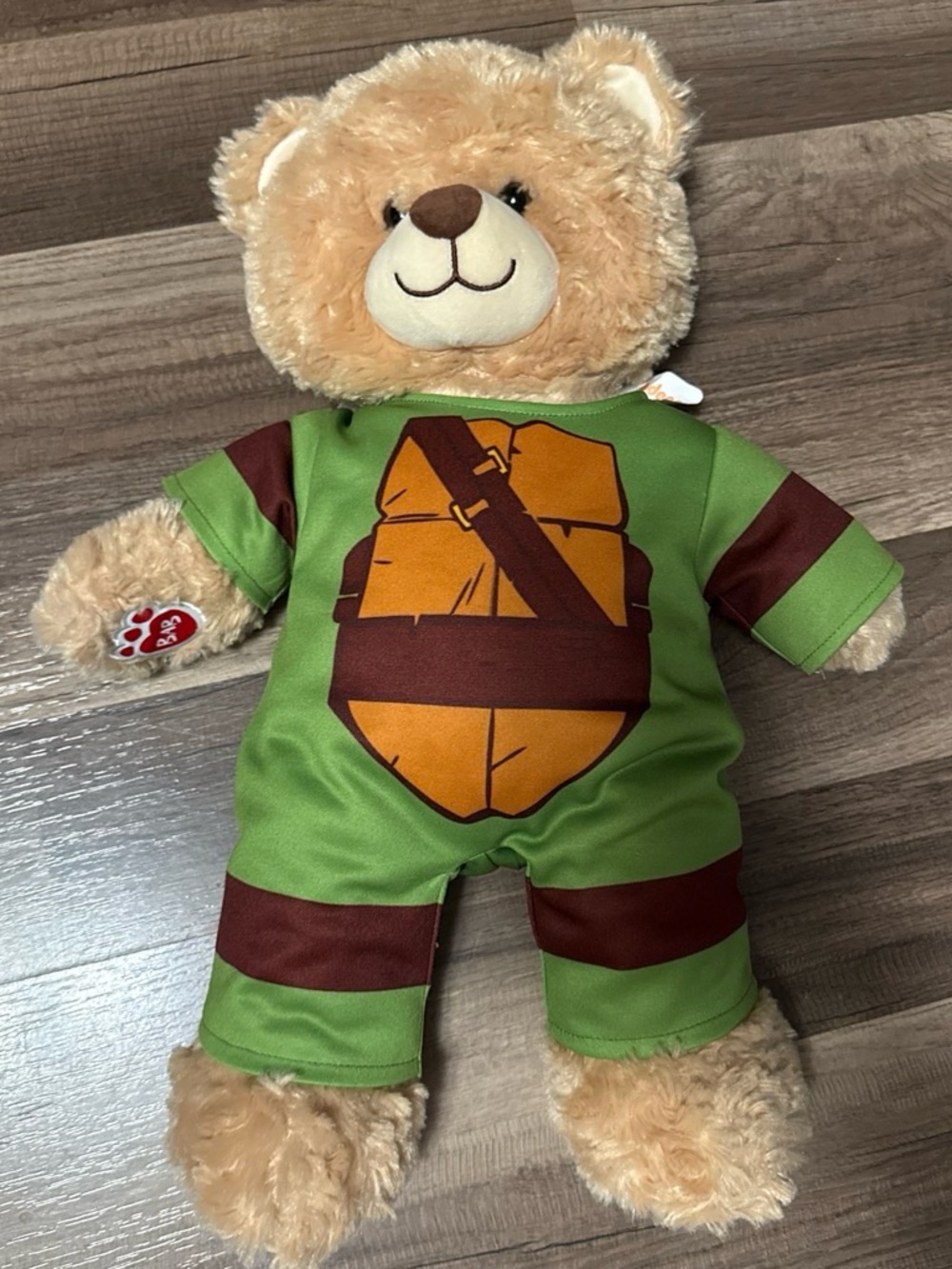 Build a bear teddy bear in teen age mutant ninja turtle outfit